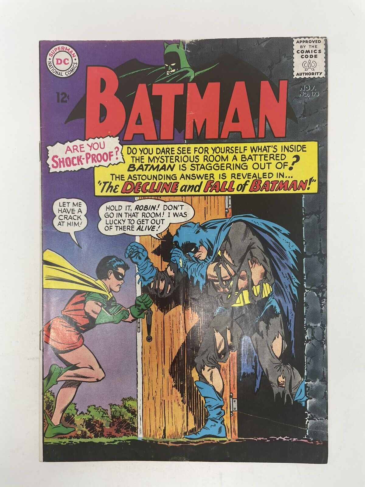 Batman #175 DC Comics 1965 Decline and Fall of Batman DCEU Silver Age Joker