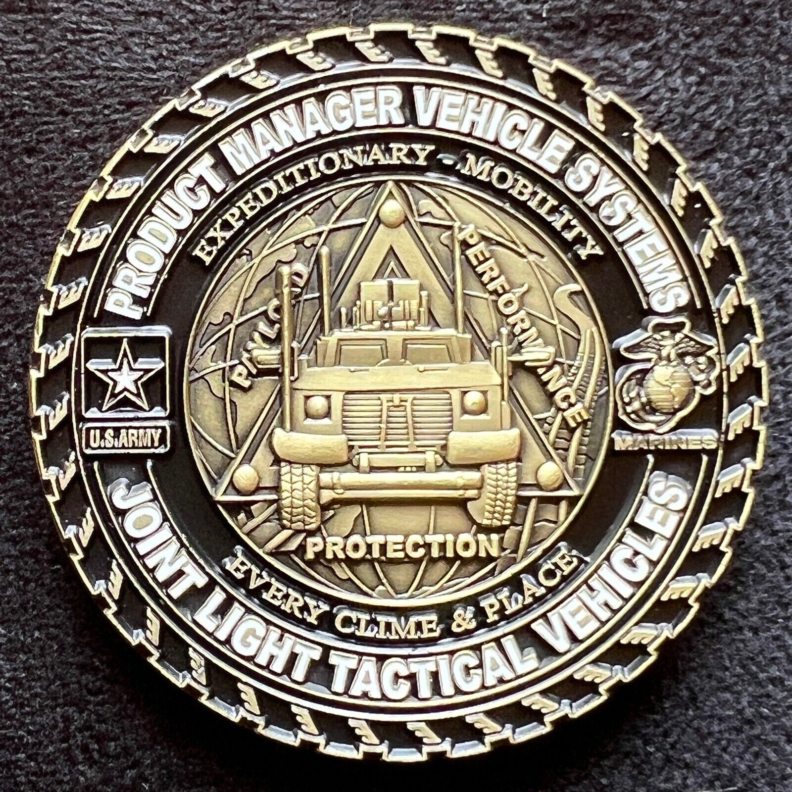 Joint Program Office JLTC Product Manager Vehicle Systems Challenge Coin
