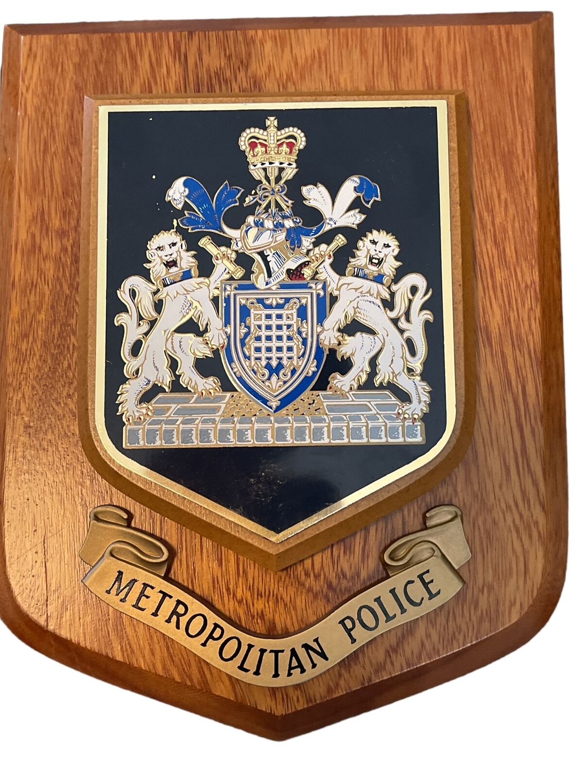 Metropolitan Police Wood And Enamel Plaque Metropolitan Marketing UK