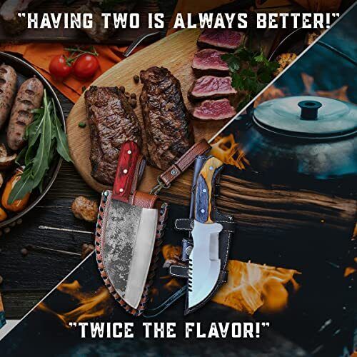 Almazan® Traveler Knife Gift for Multiuse, Best knife Set, Tracker & Chef Knife