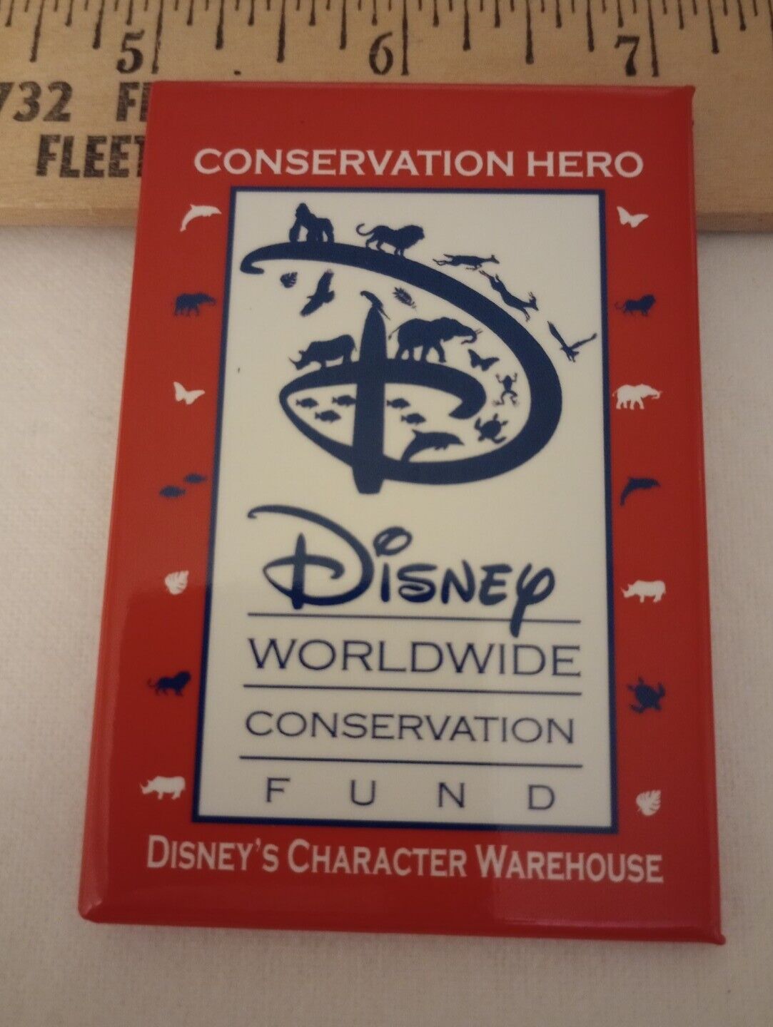 Disney Wide World Conservation Fund/Hero Rectangular Button Pinback