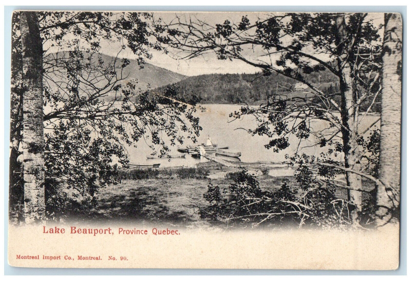 c1905 Lake Beauport Province Quebec Canada Antique Unposted Postcard