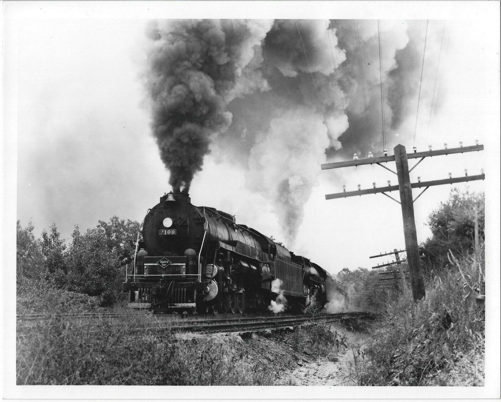 IRON HORSE RAMBLE~REAL PHOTO~EARLY 60\'S~READING RAILROAD ENGINES #2100 + ?