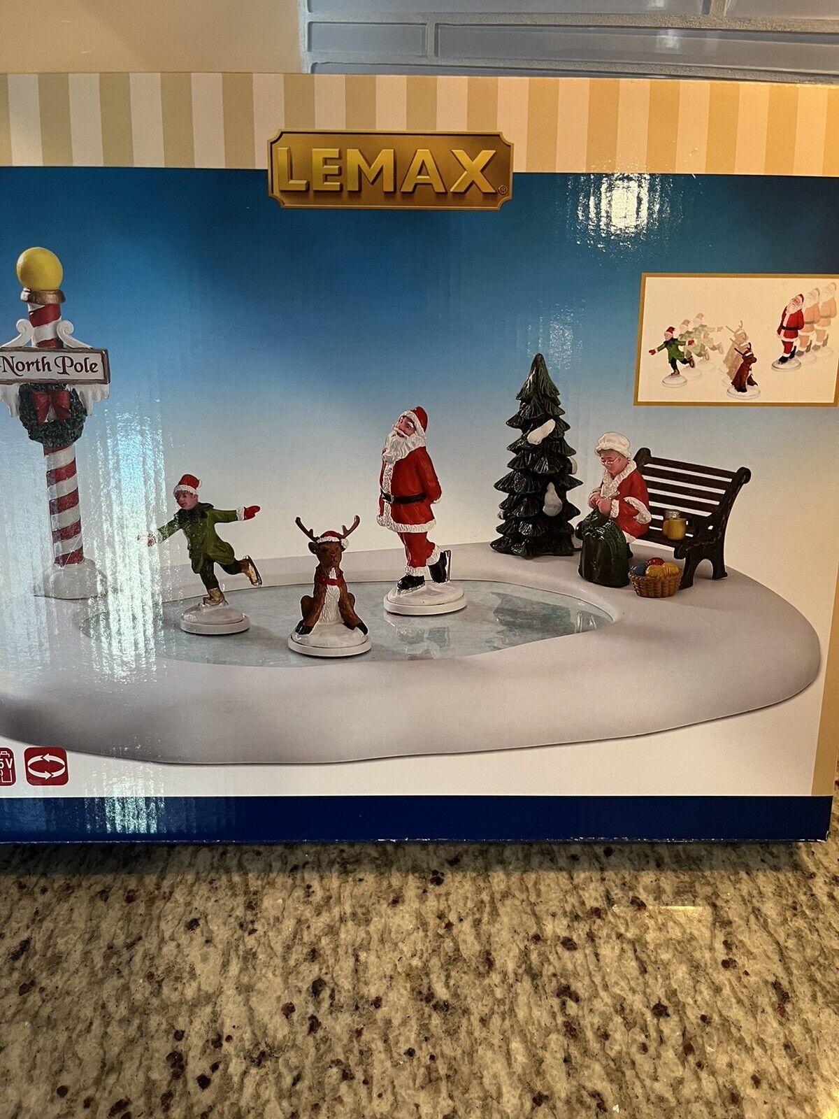 Lemax Animated Skating Pond North Pole  Complete New - open box