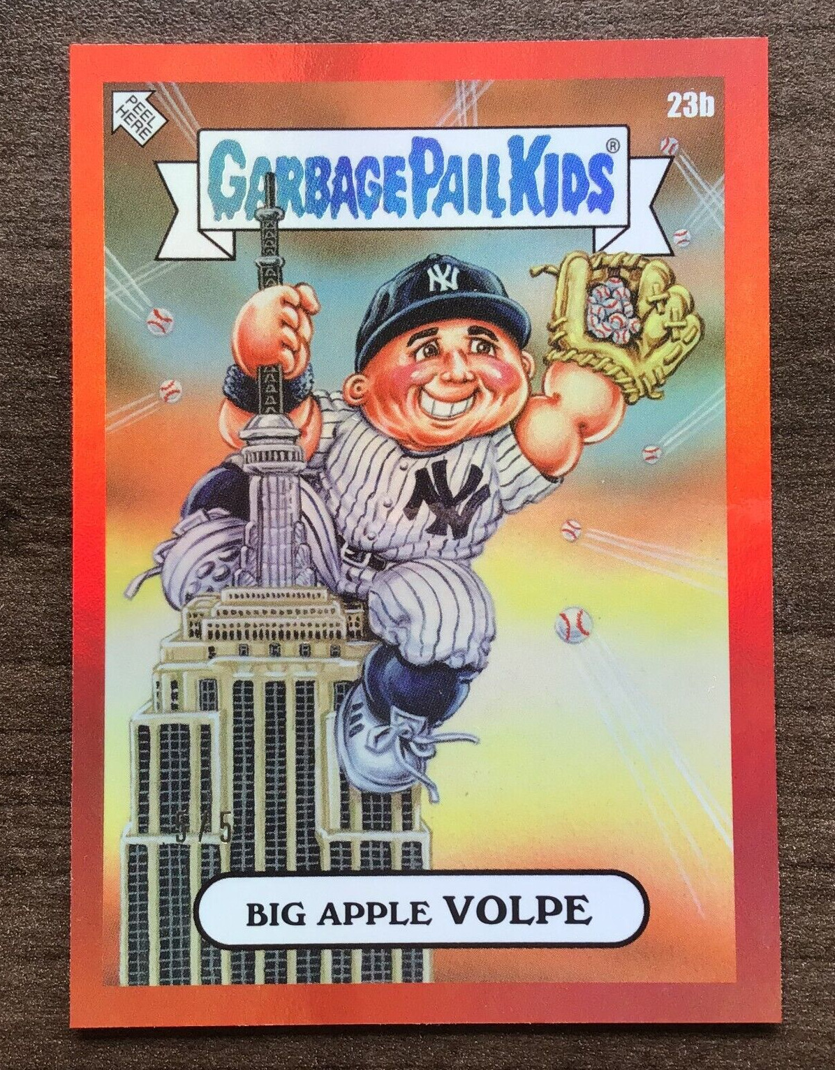 2023 Topps Garbage Pail Kids x MLB Series 3 Big Apple Volpe Red Foil #5/5 #23b
