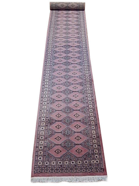 2.5 x 18 Upscale Jaldar Runner Pink 559 x 79 cm Woven Mission Style Runner