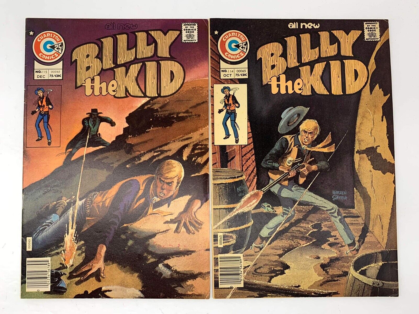 Charlton Comics Lot of 2 Billy The Kid No. 114 & No.115 Comic Book