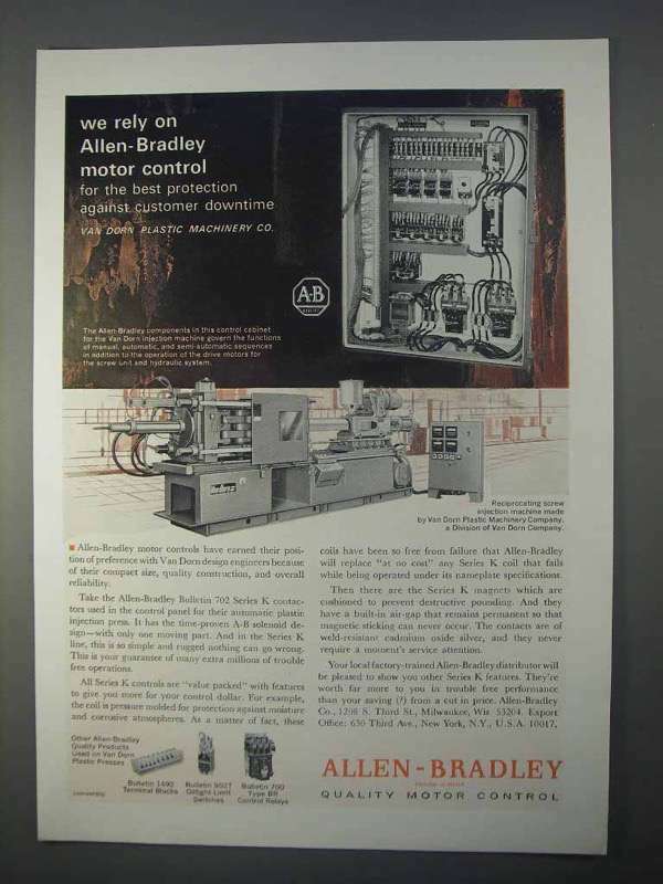 1966 Allen-Bradley Series K Contactors, Controls Ad