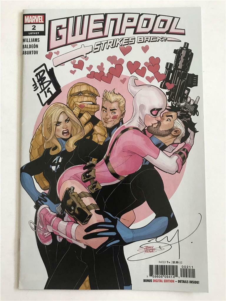 NYCC 2019 GWENPOOL STRIKES BACK # 2 SIGNED by TERRY DODSON & DAVID BALDEON + COA