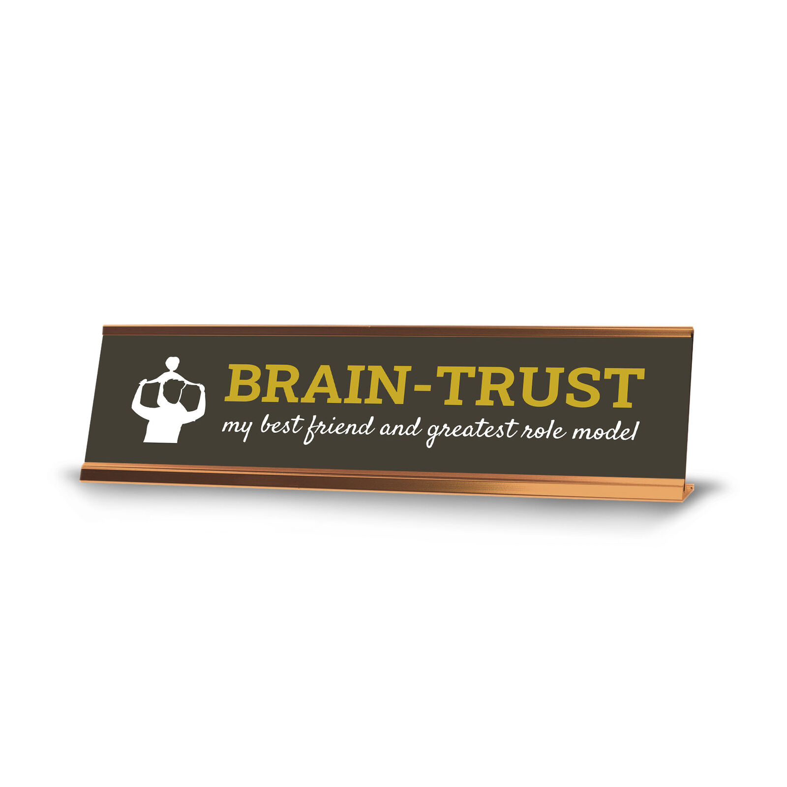 Brain-Trust, My Best Friend and Greatest Role Model Gold Frame, Desk Sign (2x8\