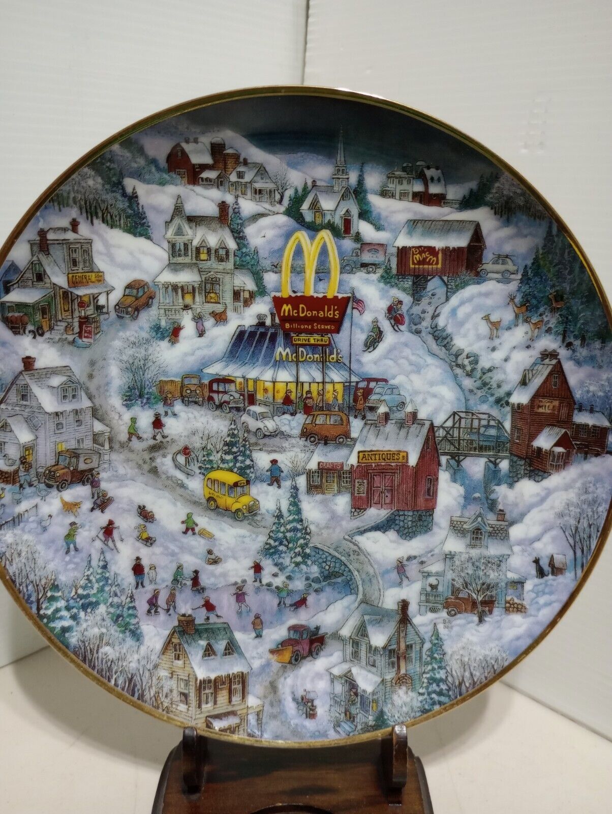Vintage McDonald\'s Golden Country Collectors Plate by Bill Bell Limited Edition