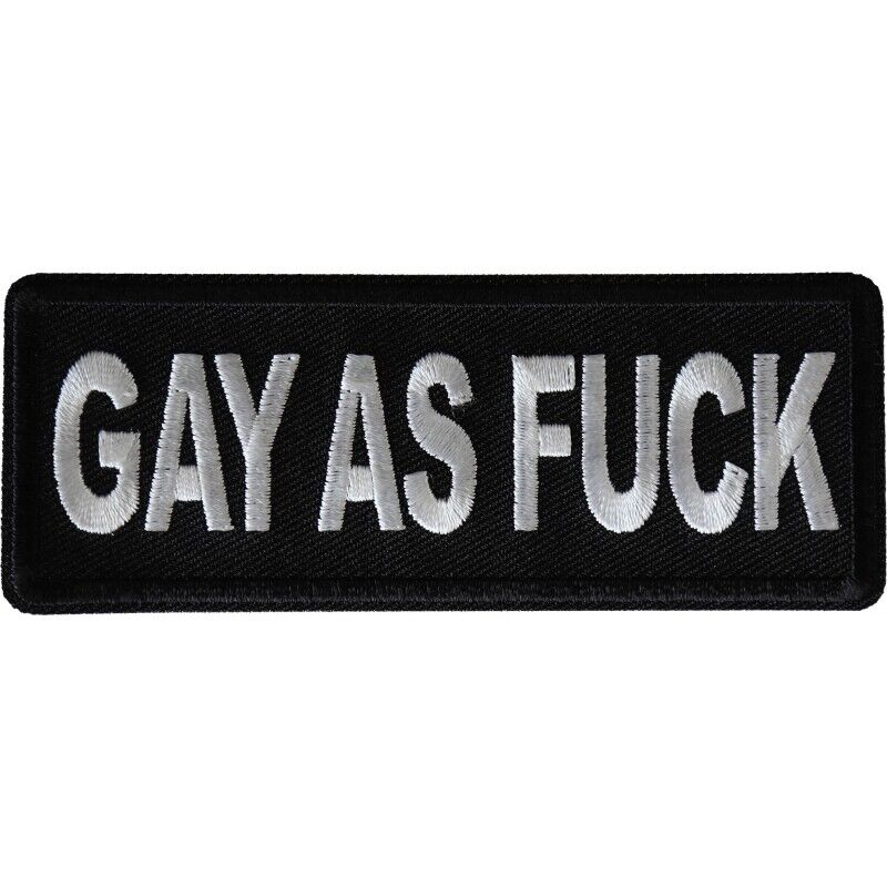 Embroidered Patch (Iron-On or Sew-On), Gay As F**k LGBT Pride, 4\