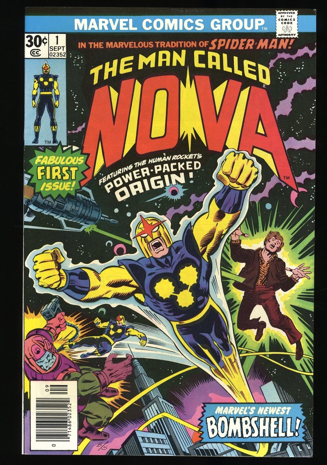 Nova #1 NM 9.4 Origin 1st Appearance Richard Ryder Bronze Age Key Marvel 1976