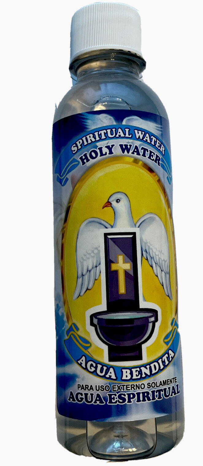 Holy Water By Brybradan Agua Bendita 8 OZ Blessed by Holy Church bottled Source