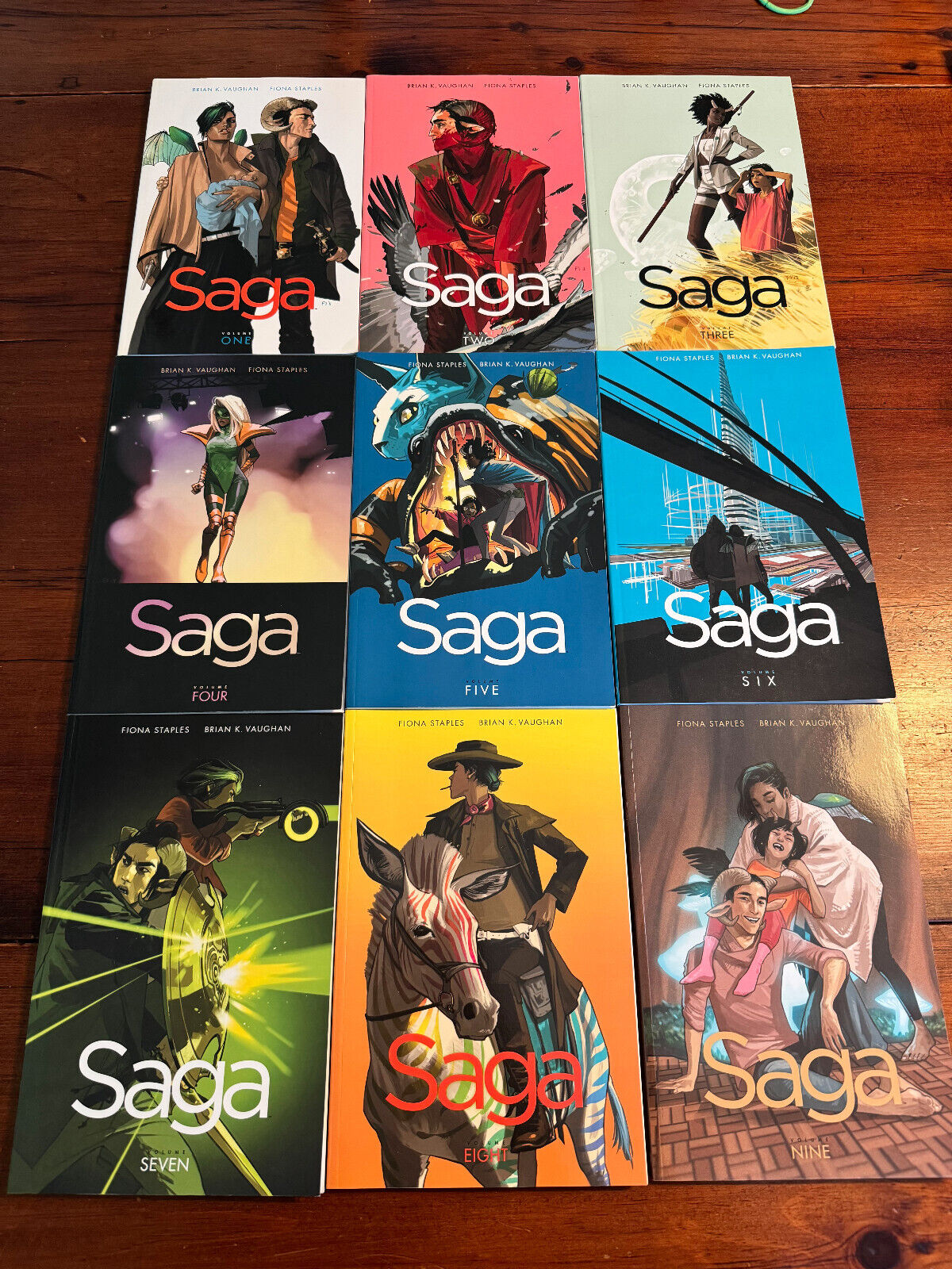 Saga Vol #1-9 TPB-Brian K. Vaughn & Fiona Staples-Image Comics-Nice-Fast Ship