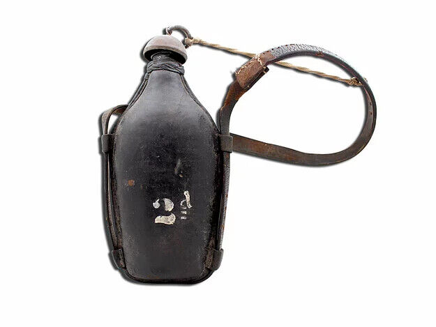 2nd California Cavalry Civil War Leather Wrapped Canteen - Rare Canteen