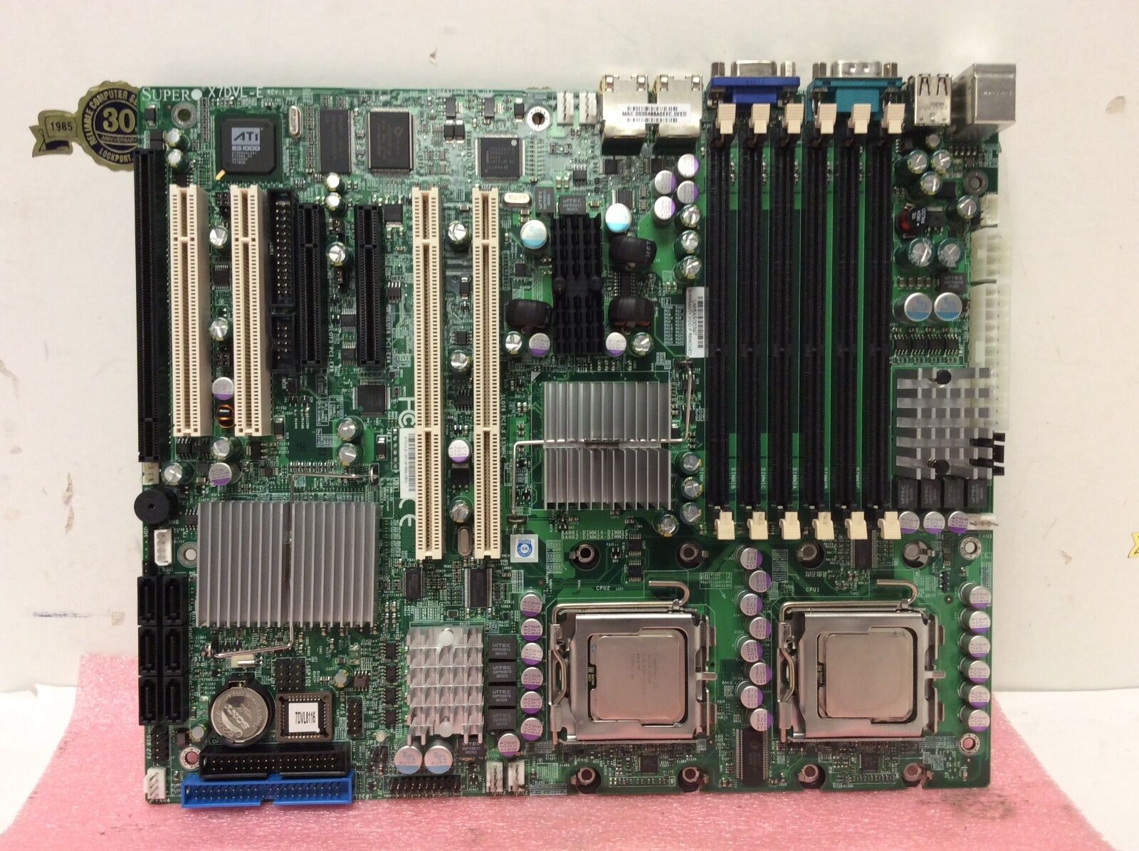 Super SuperMicro X7DVL-E Intel Xeon Server Mother Board dual CPU sockets SL9RX