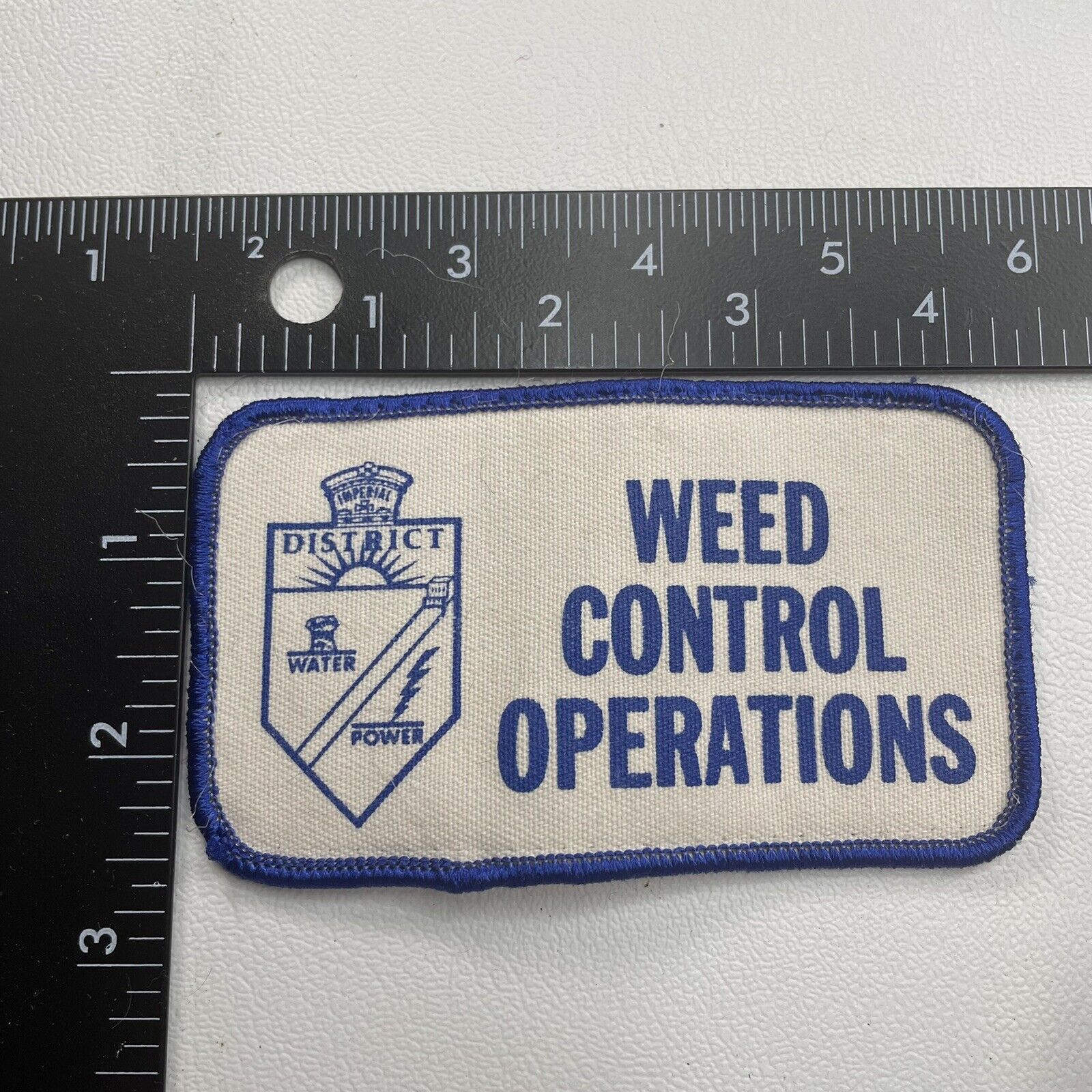 Vtg IMPERIAL DISTRICT WATER & POWER WEED CONTROL OPERATIONS Ad Patch 12V2