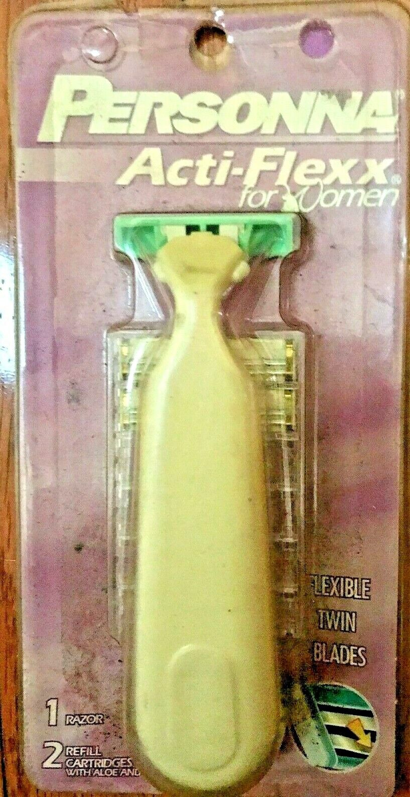 Vintage 2000 PERSONNA Acti - Flexx handle with 2 Cartridges Aloe & Vitamin E 