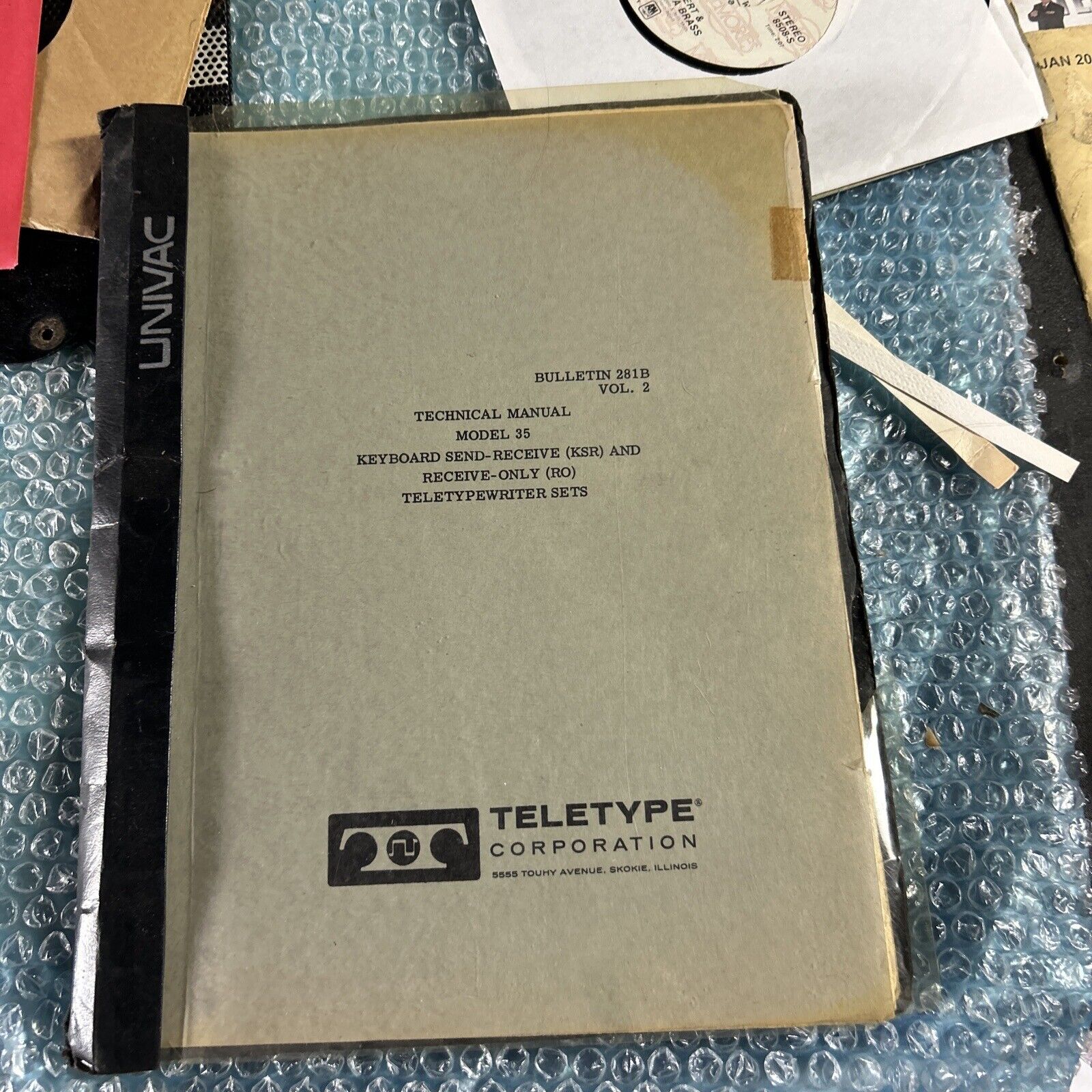 original 1966 Model 35 Teletype Corporation Typewriter Sets Bulletin 281B