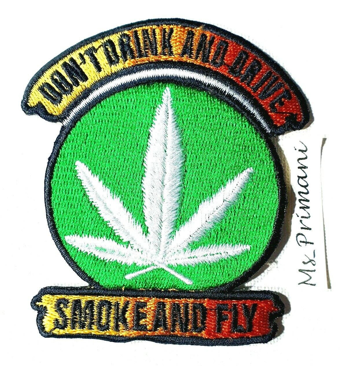 Weed Don't Drink And Drive Smoke And Fly Marijuana Leaf Rasta Iron On Patch