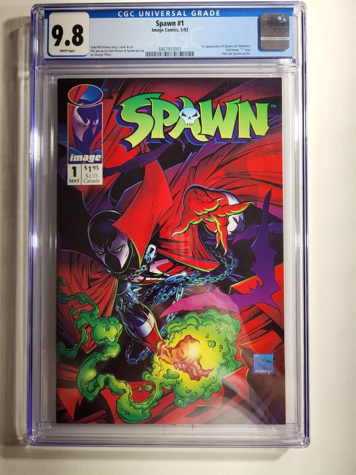 Spawn #1 Issue 9.8 CGC Graded Image Comic by Todd McFarlane