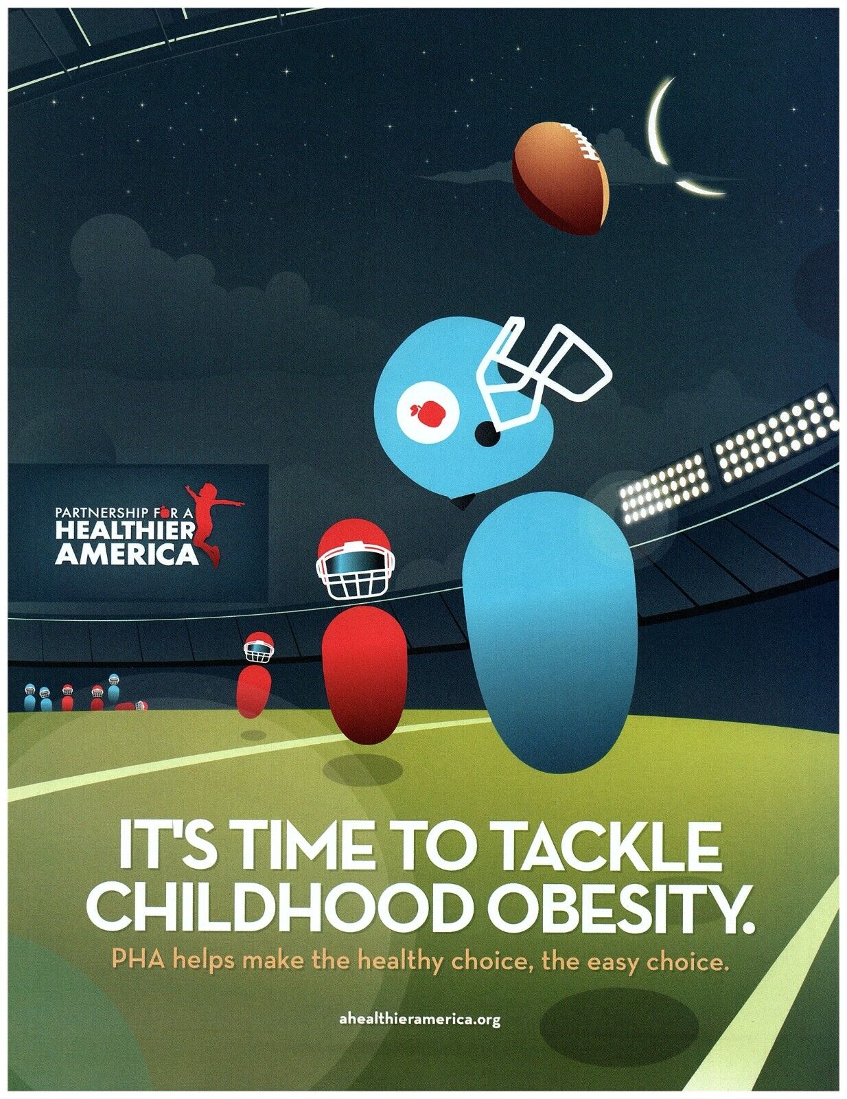 2013 A Healthier America Org Print Ad, It\'s Time To Tackle Childhood Obesity Art