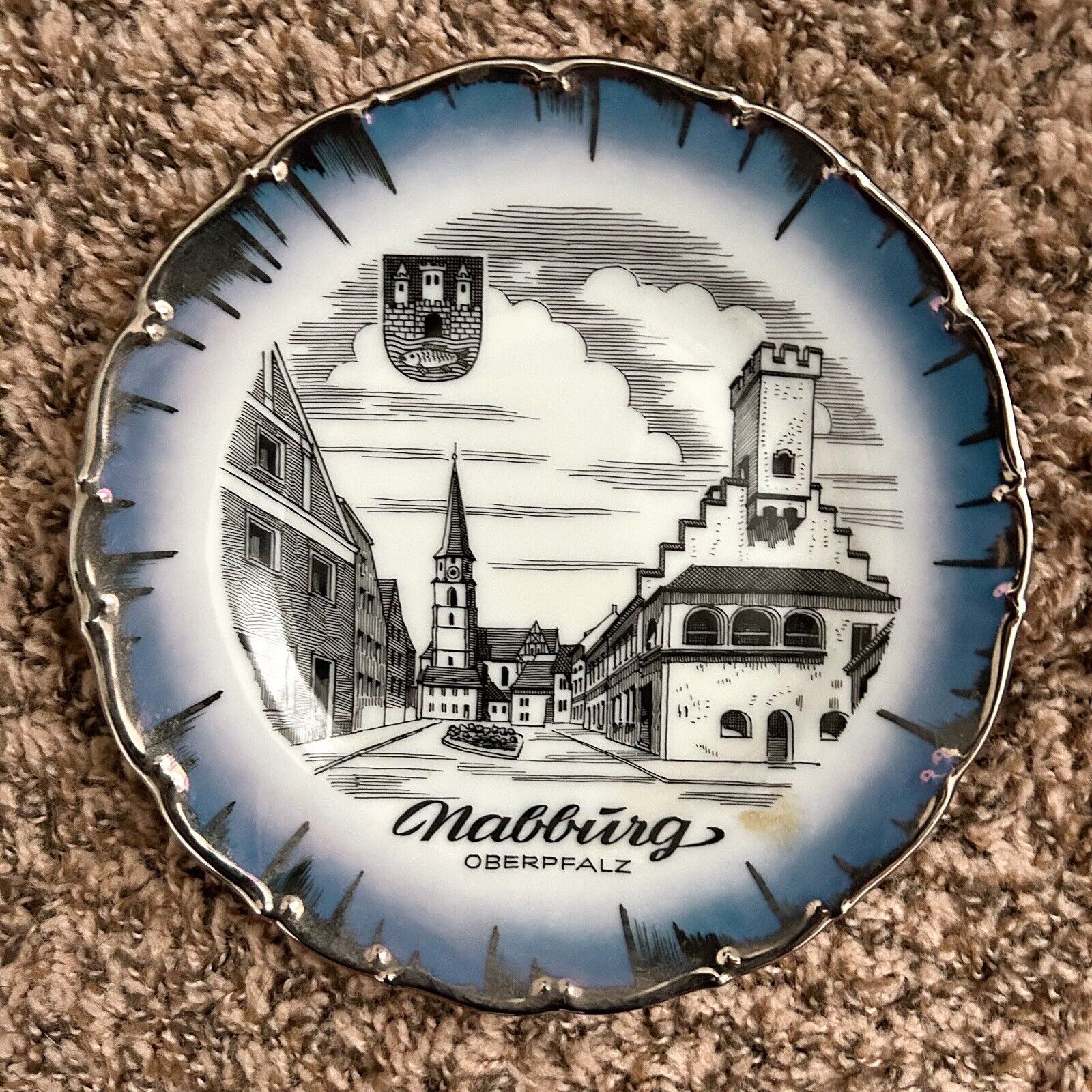 German Nabburg Porcelain Collector Plate Bavaria 1980s 7.5\