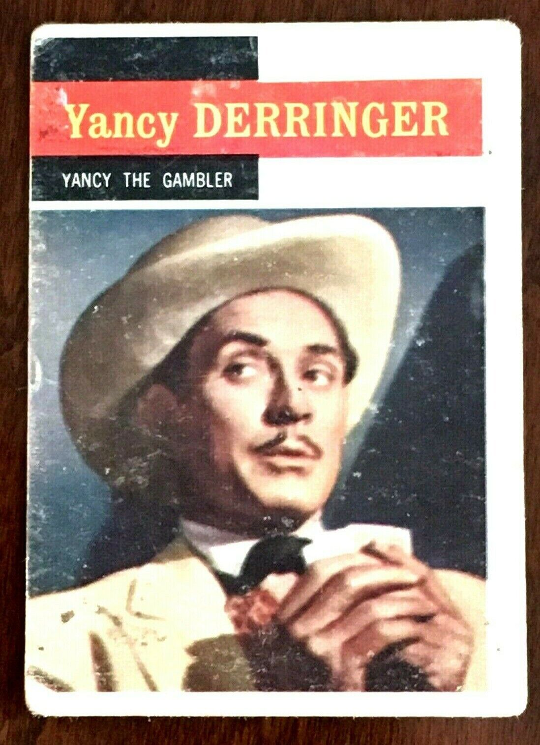 Topps T.V. Western Trading Card #38  YANCY DERRINGER The Gambler  1958