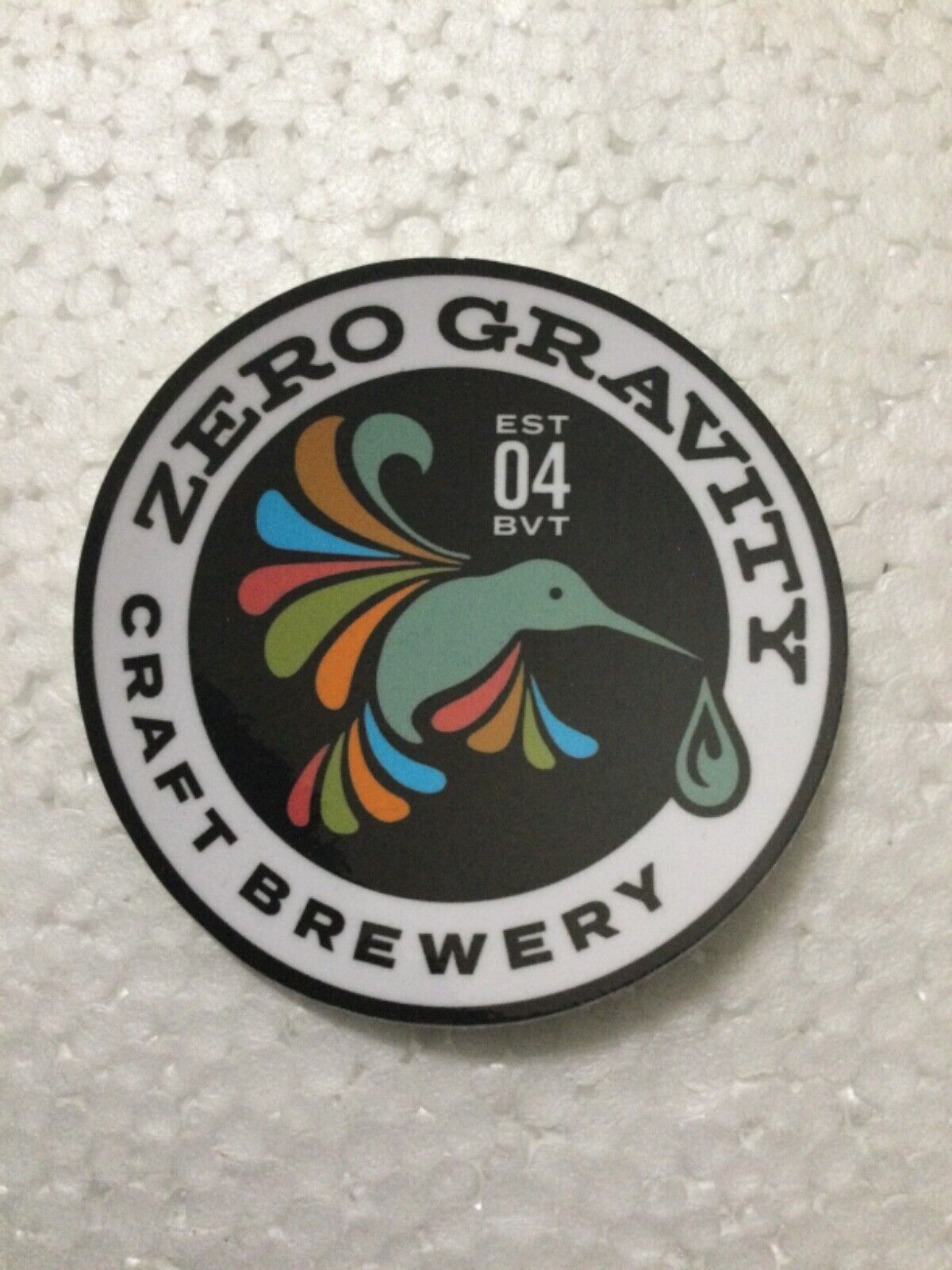 Zero Gravity Craft Brewery Beer Sticker Burlington Vermont