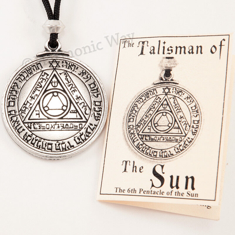 TALISMAN of SUN Magic Pentacle Solomon Seal HEALTH WEALTH Pendant Necklace