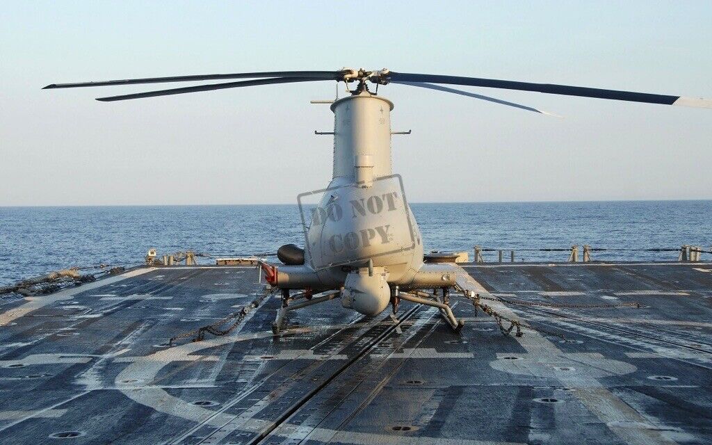 US Navy USN Unmanned Aerial Vehicle MQ-8B Fire Scout A2 8X12 PHOTOGRAPH