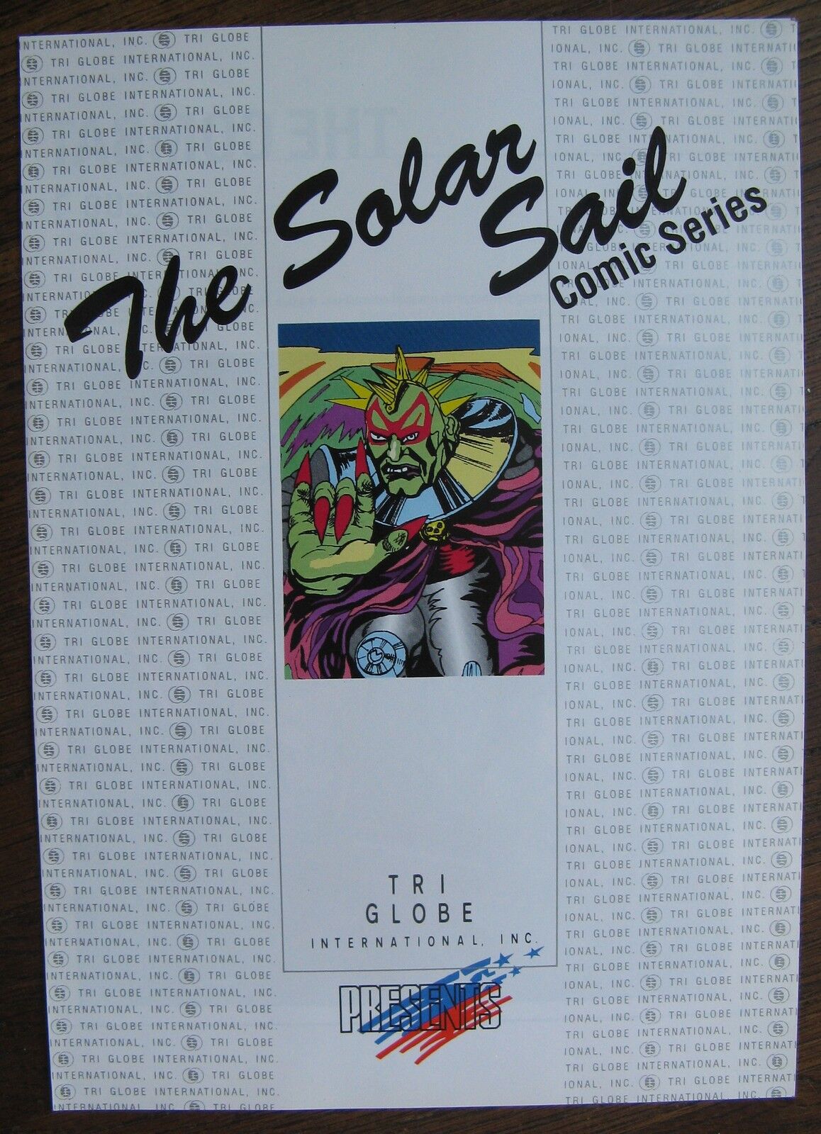 The Solar Sail Comic Series The Combat Trading Cards SELL SHEET (no cards) 