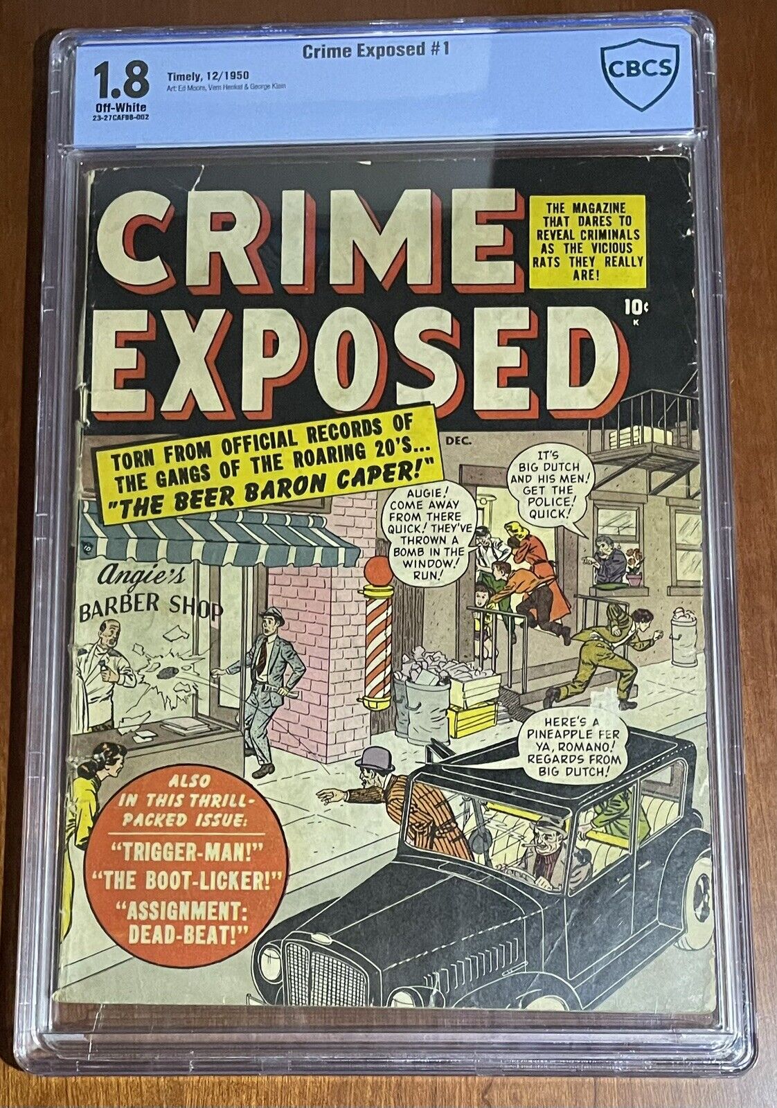 Crime Exposed 1 Timely Comics 1950 CBCS 1.8 Pre - Code Crime Golden Age