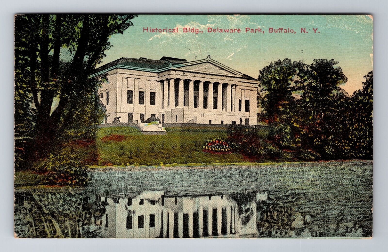 Buffalo NY-New York, Delaware Park, Historical Bldg., c1914 Vintage Postcard