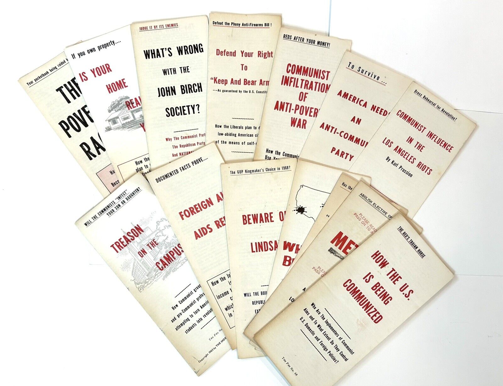 60s Vintage Tax Fax pamphlets