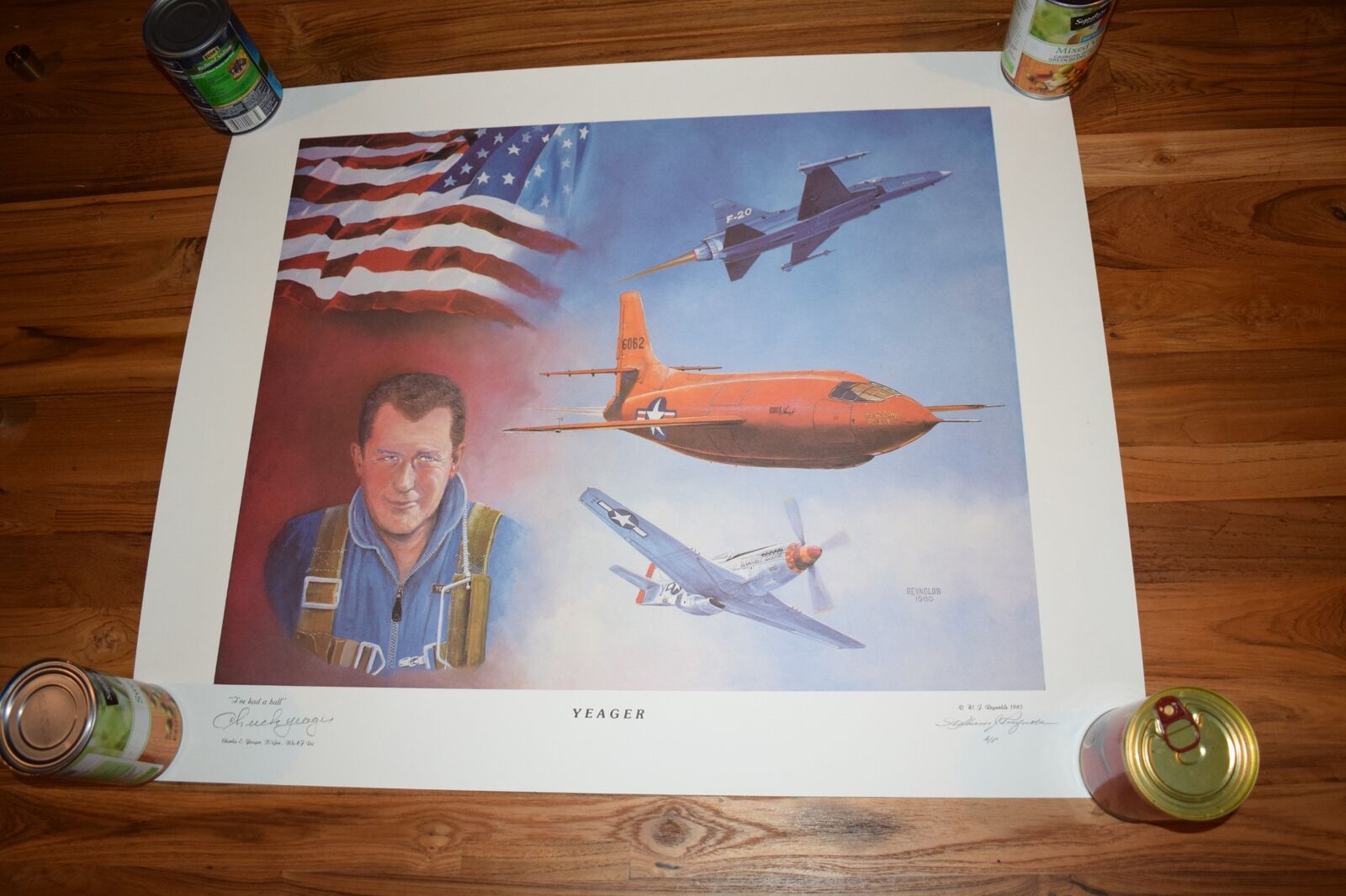*TC* YEAGER BY WJ REYNOLDS 1985 SIGNED CHUCK YEAGER  (SPR7)