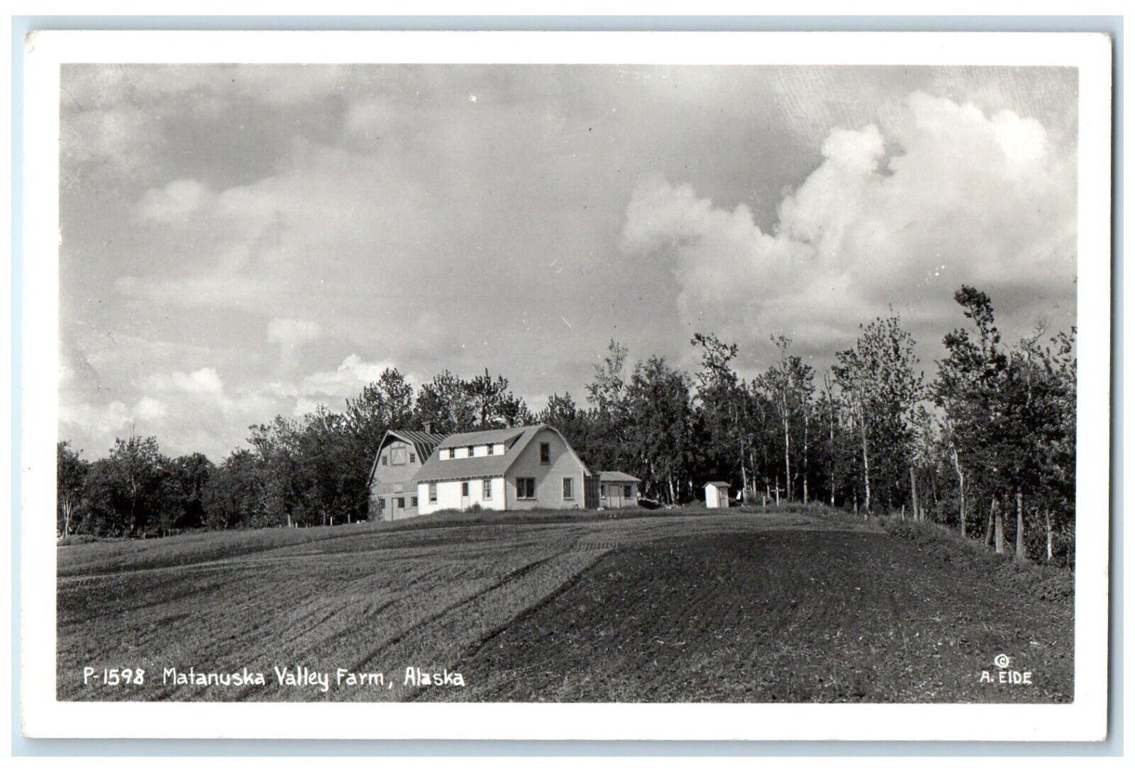 c1950\'s Matanuska Valley Farm House Alaska AK RPPC Photo Vintage Postcard