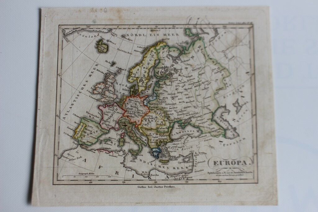 Carte géographique Europa Stieler\'s Schul Atlas (36873)