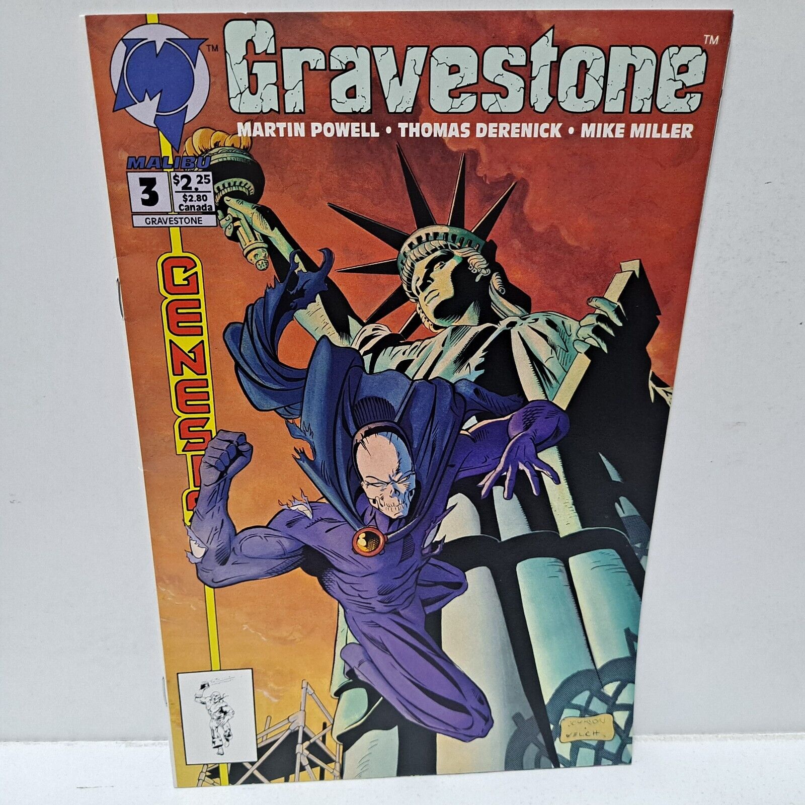 Gravestone #3 Malibu Comics VF/NM