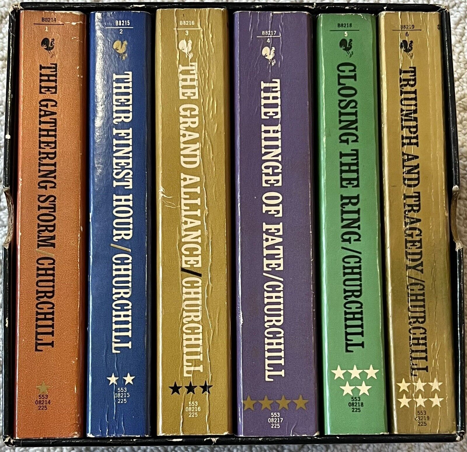 The Second World War, 6 volume set Churchill 1974 printing