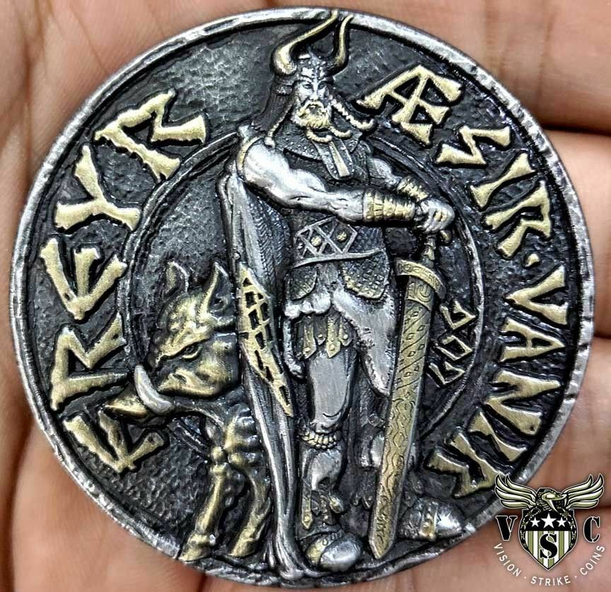 Freyr Viking Norse Gods Warrior God Ancient Challenge Coin 