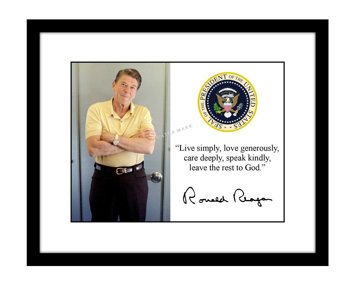 Ronald Reagan 8x10 Signed photo print Life Advice Quote Republican US president