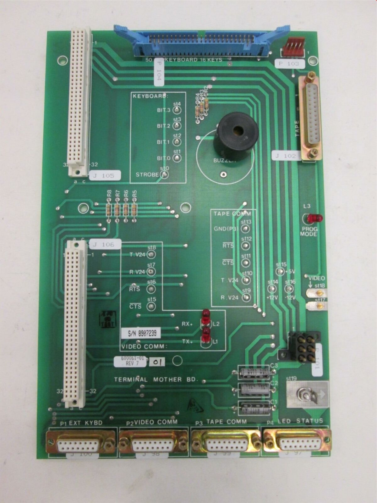 Thermco, 600061-01, Terminal Mother Board Assy, Used