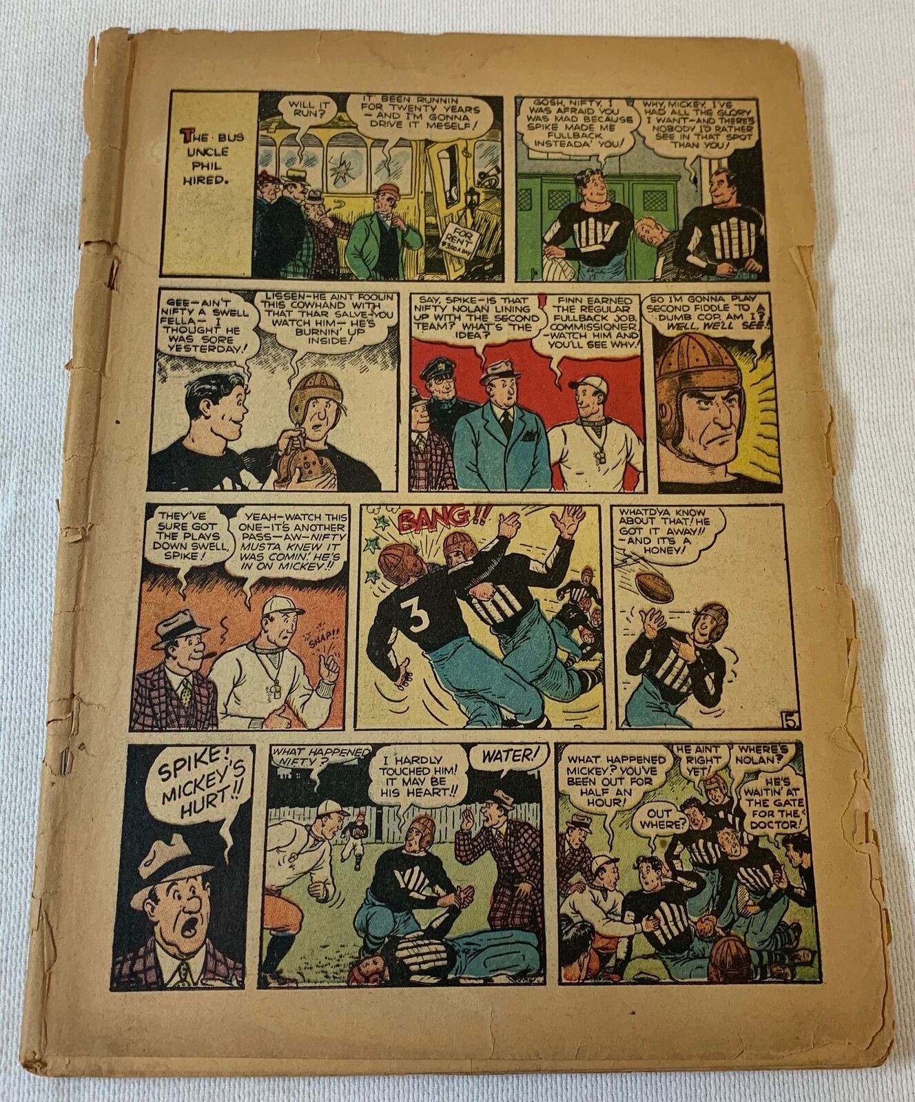 1942 MICKEY FINN #1 ~ coverless, only 36 pages
