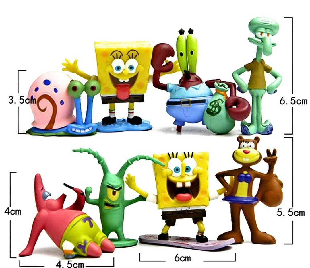 8PCS SpongeBob SquarePants Figurines