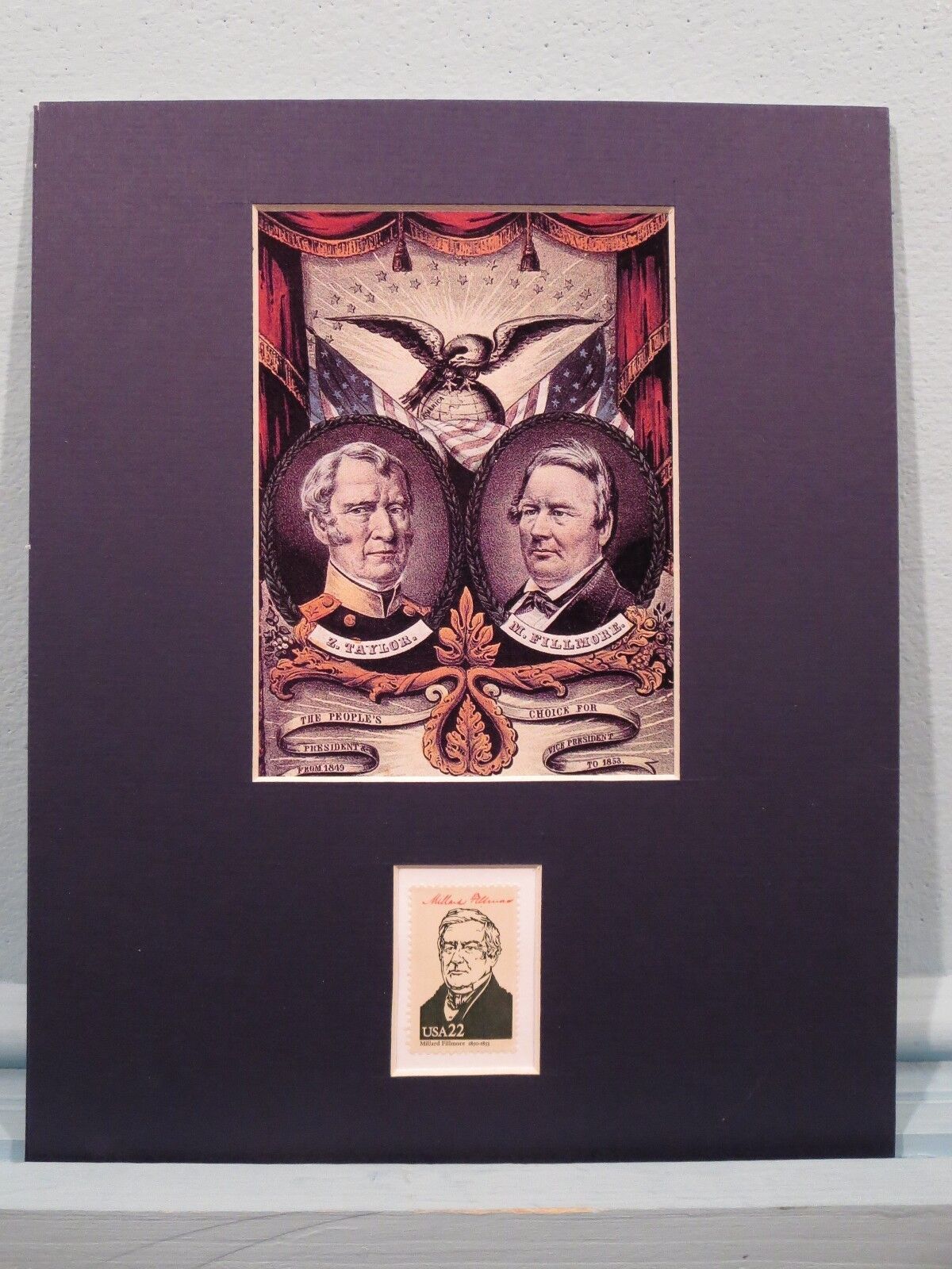 1848 Presidential Election - Zachary Taylor & VP Millard Fillmore stamp  