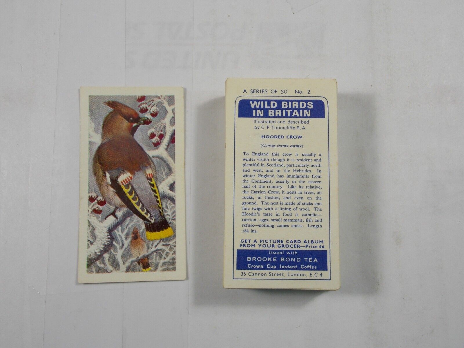 Brooke Bond Tea Cards Wild Birds in Britain 1965 Complete Set 50