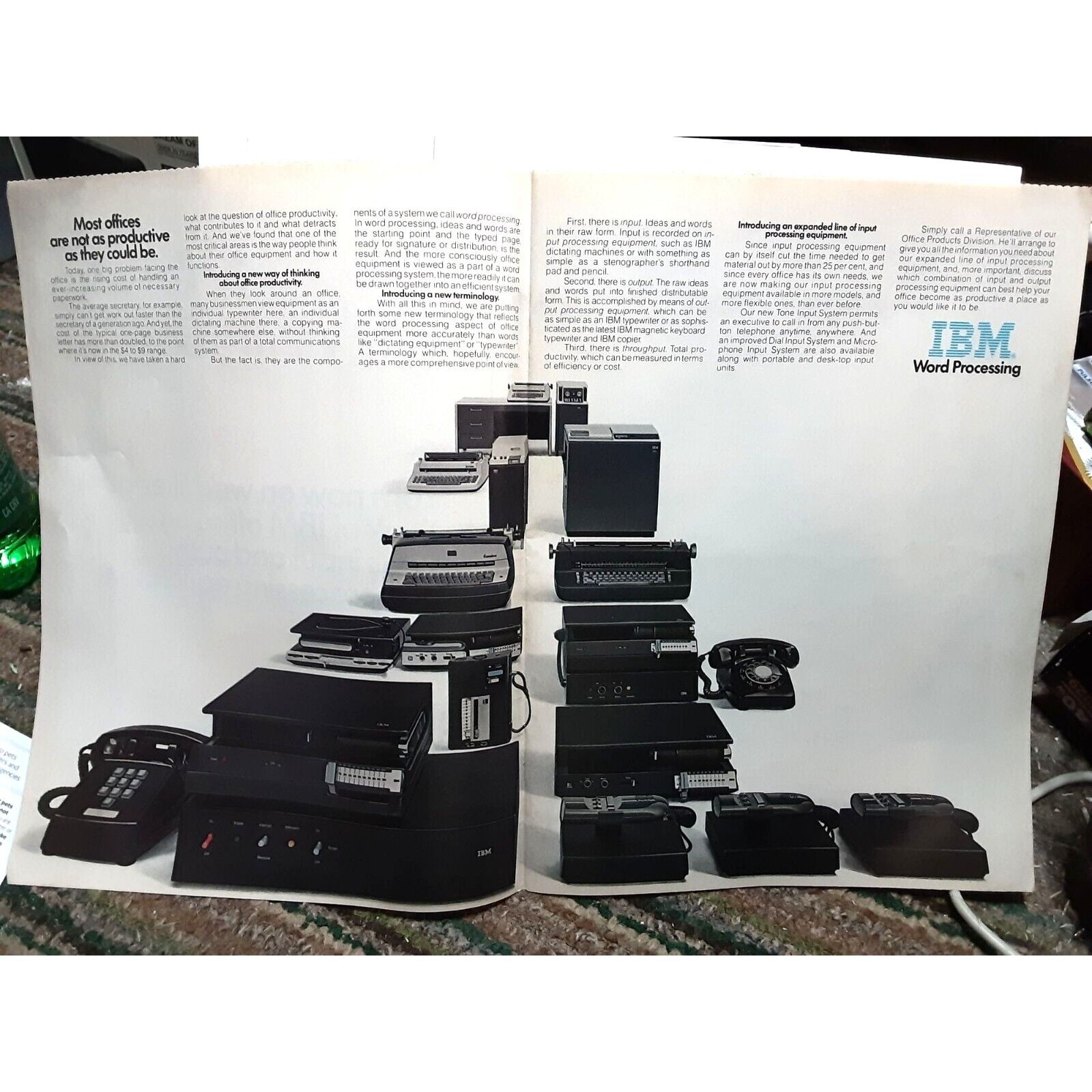 1972 IBM Office Products 3 page Vintage Print Ad 70s