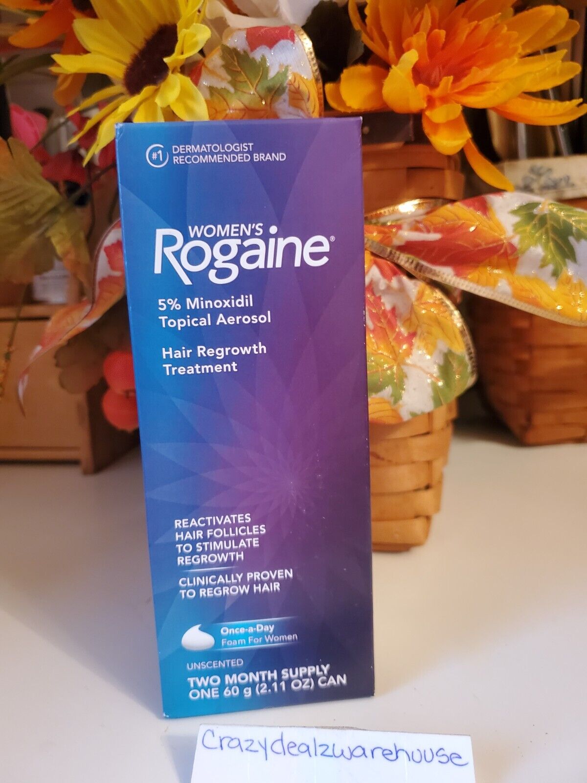 Rogaine ~ Women Hair Regrowth Treatment Unscented Foam 2.11Oz 2 Month